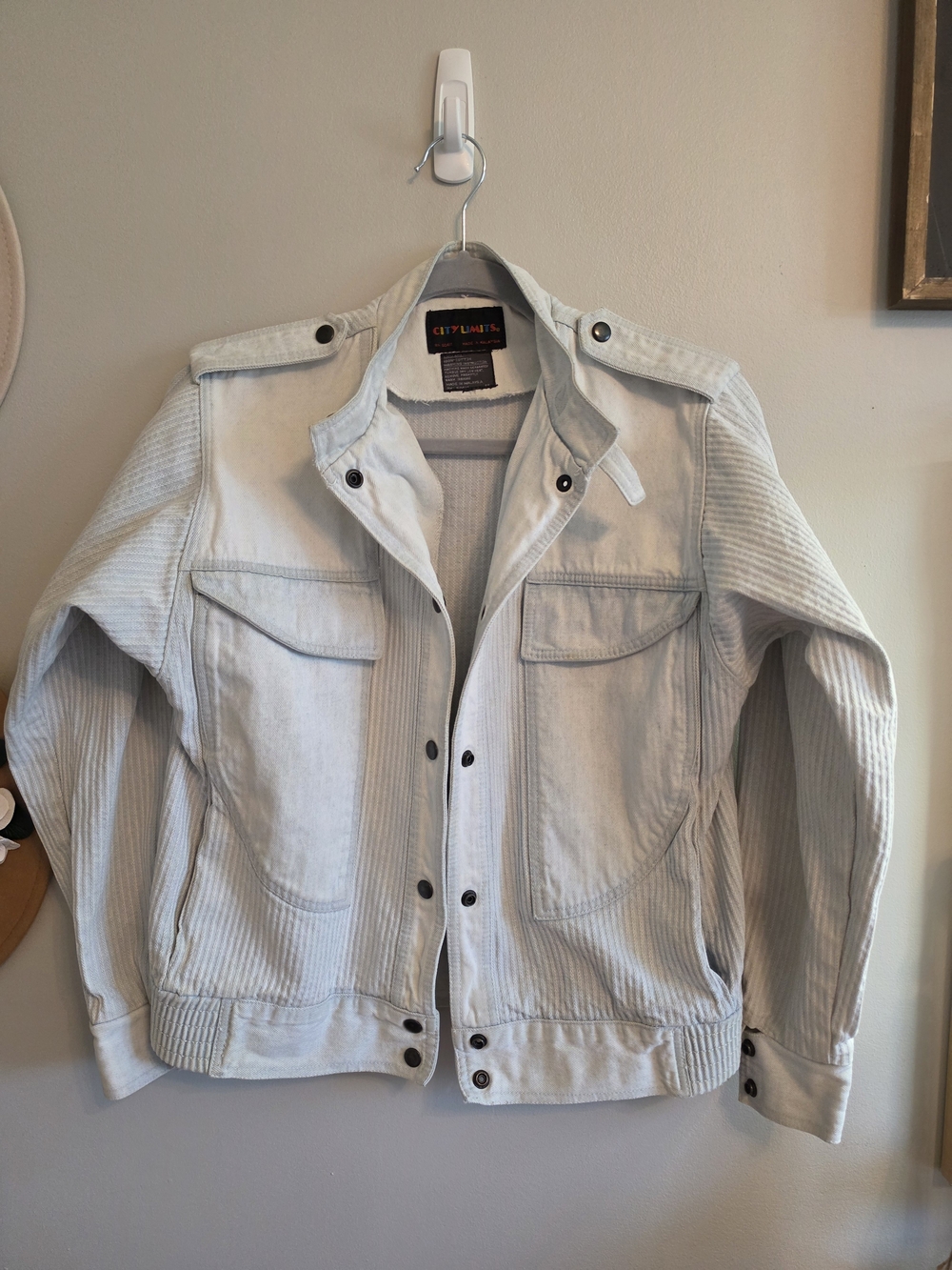 Vintage (Late 80s/Early 90s) City Limits Brand Corduroy Denim Bomber Jacket